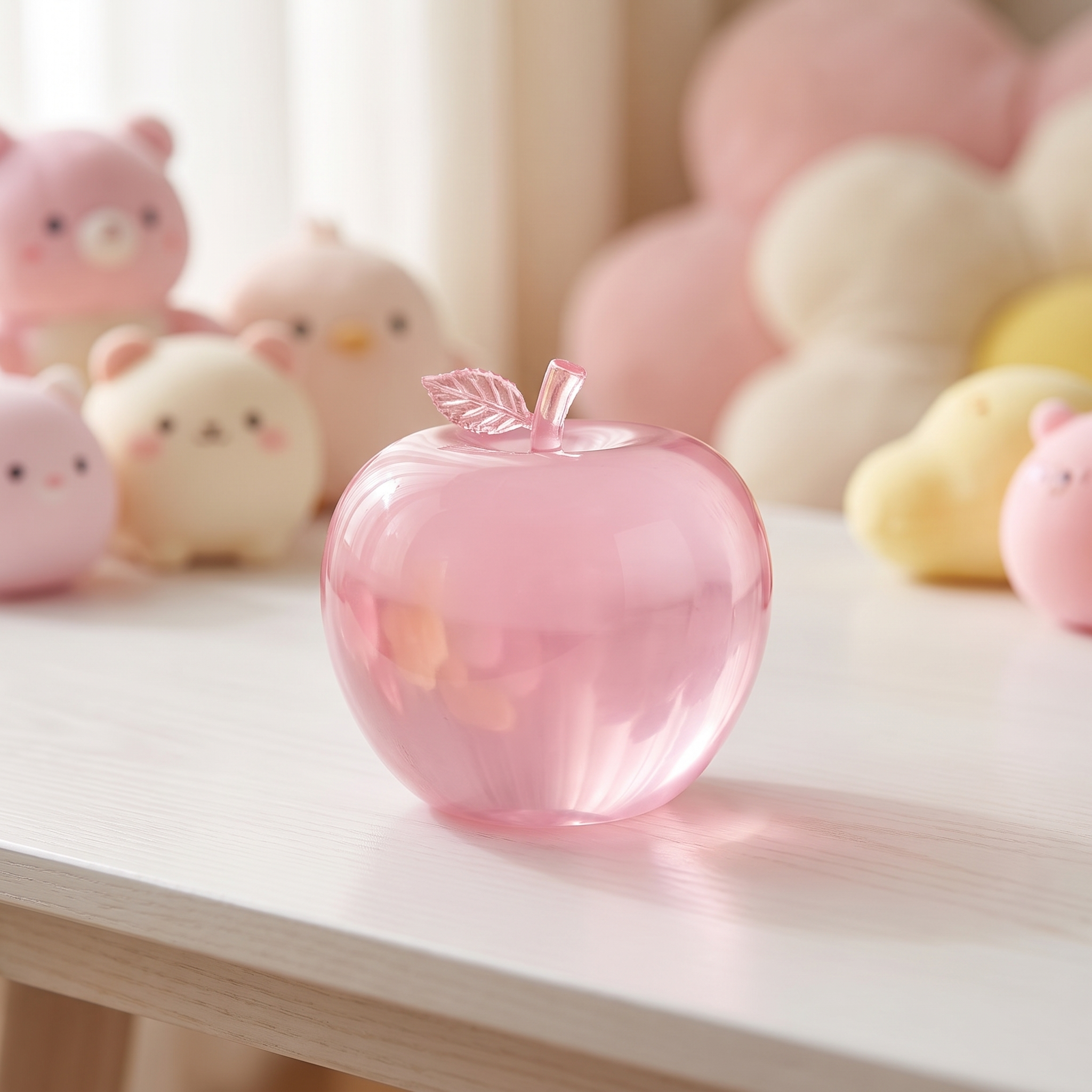 Mooshie Apple Squishy on white table